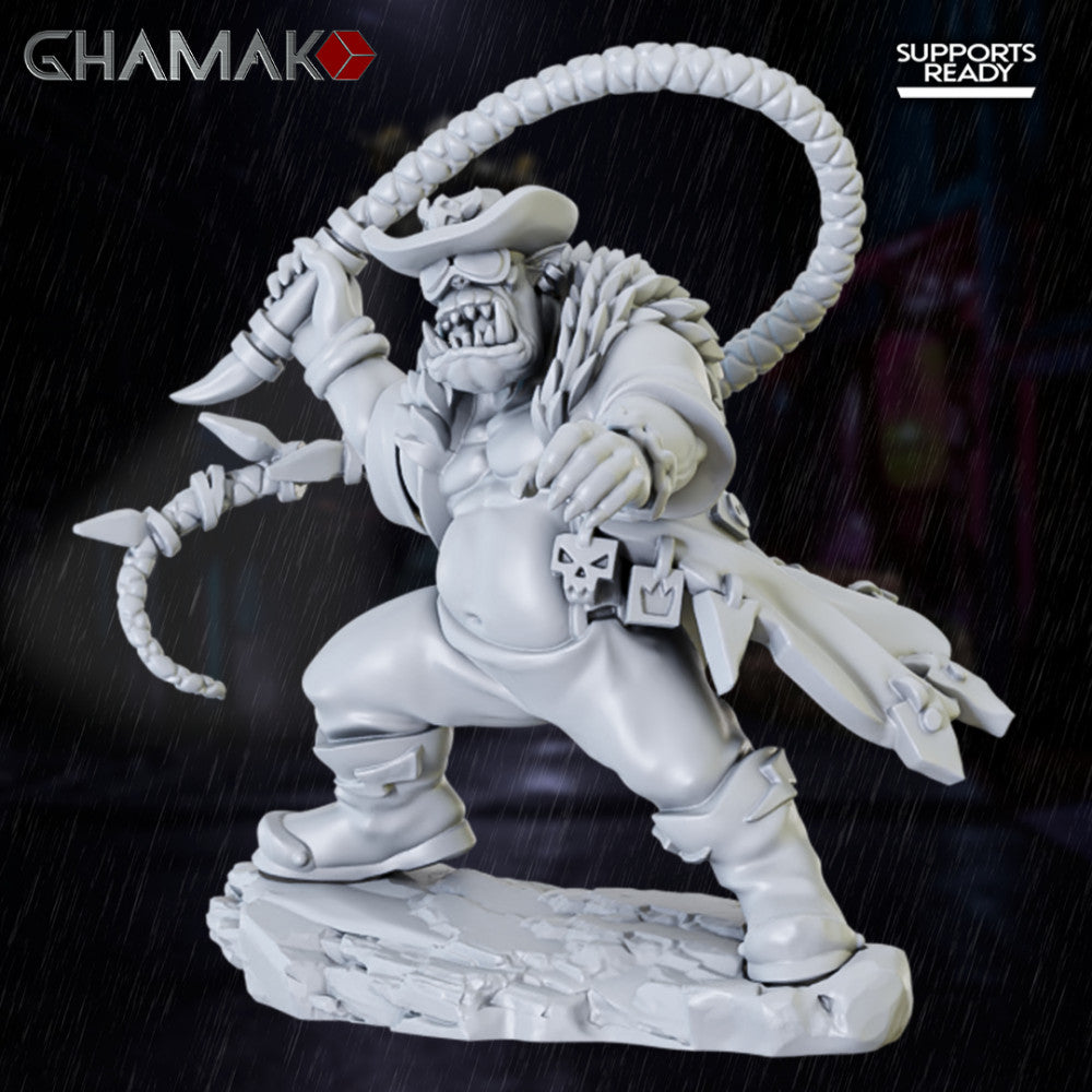 Orks Boogers Slaver, proxy miniature, 28mm heroic scale unpainted resin