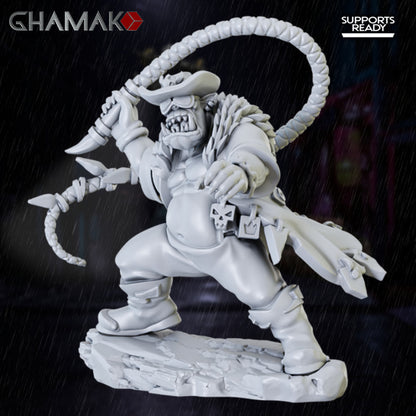 Orks Boogers Slaver, proxy miniature, 28mm heroic scale unpainted resin