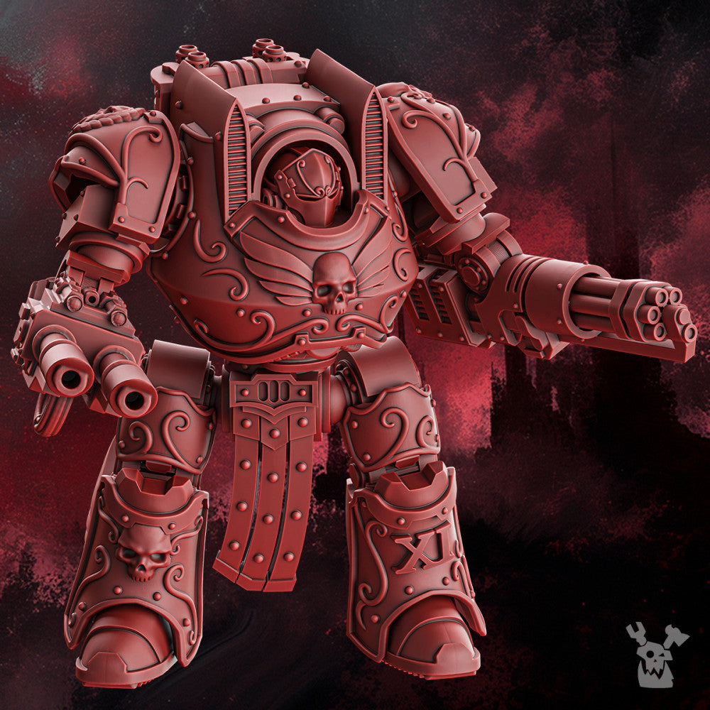 Crimson Knights Ancient Walker, proxy miniature, 28mm heroic scale unpainted resin, view 5