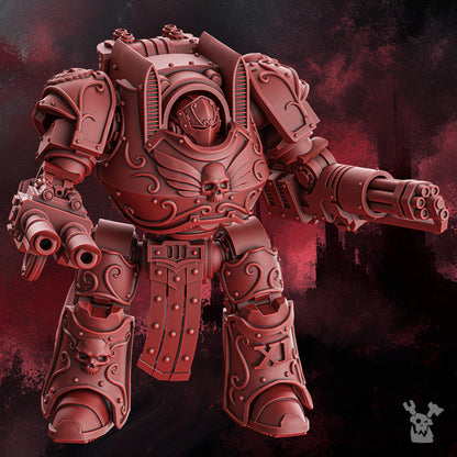 Crimson Knights Ancient Walker, proxy miniature, 28mm heroic scale unpainted resin, view 5