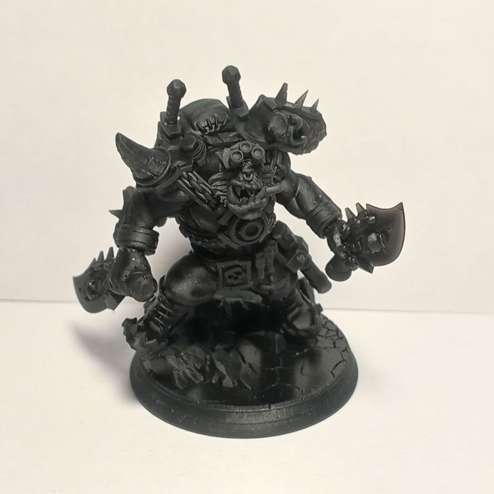 Orks Boss Smirknife, proxy miniature, character, 28mm heroic scale unpainted resin, view 4