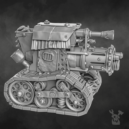 Orks Gobbo Wagon, proxy miniature, 28mm heroic scale unpainted resin, view 8