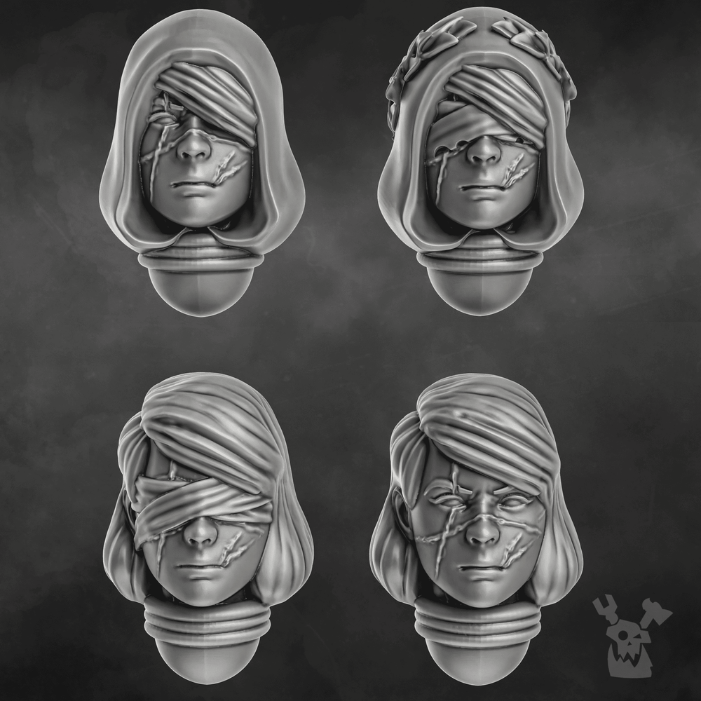 Battle Sisters Archangel Elizabeth (67Mm), proxy miniature, 28mm heroic scale unpainted resin, view 6