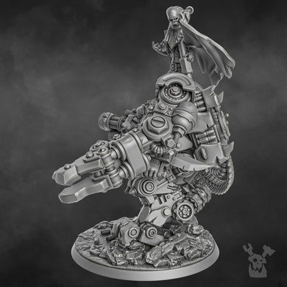 Orks Gharghkool Da Big Wrecka, proxy miniature, 28mm heroic scale unpainted resin, view 8
