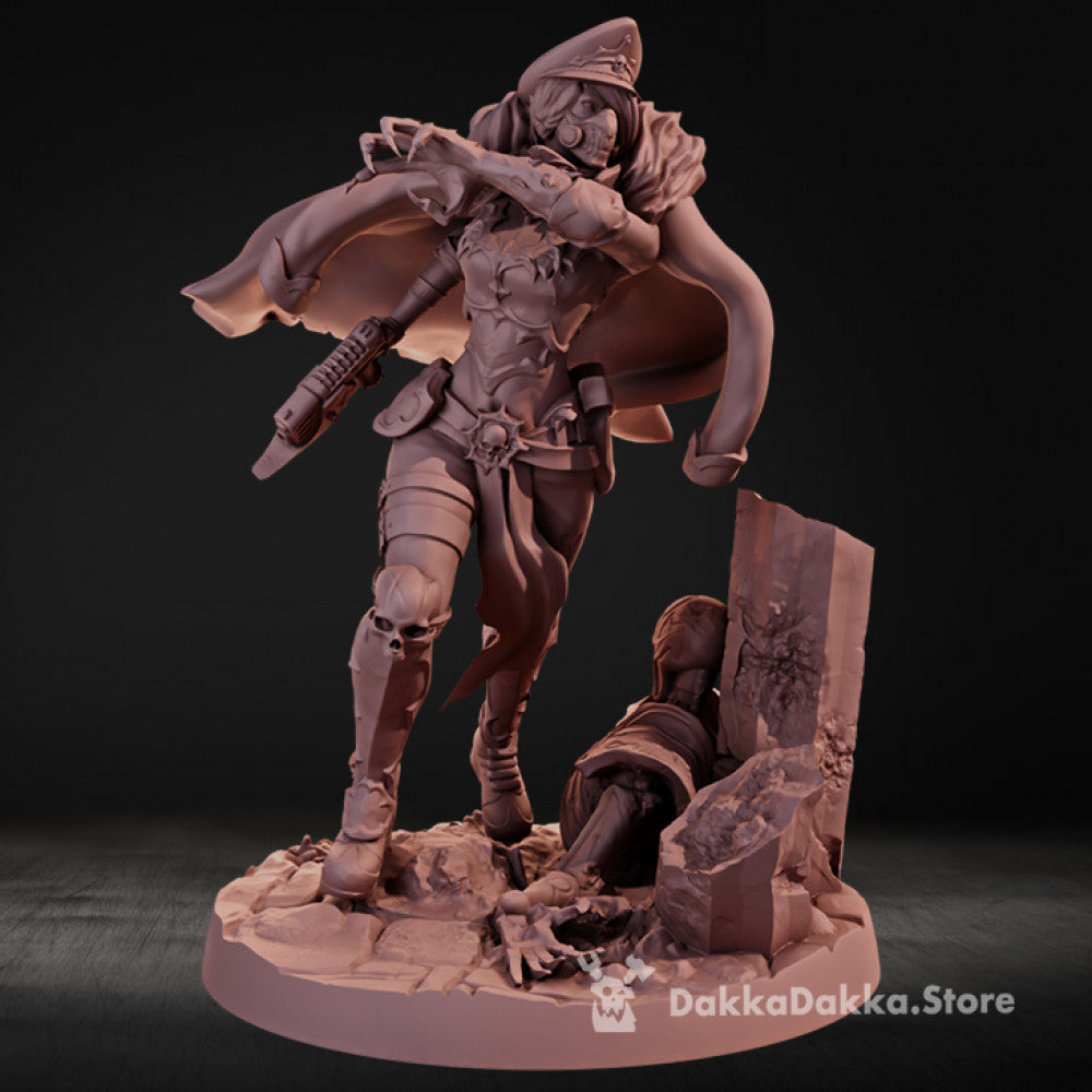 Imperial Army Blood Commissar, 28mm heroic scale unpainted resin, view 9