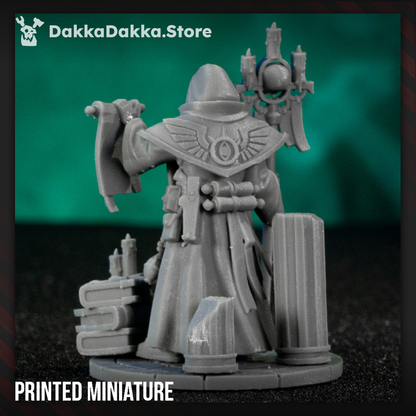 Eldar Zenu The Spiritholder, proxy miniature, character, 28mm heroic scale unpainted resin, view 2