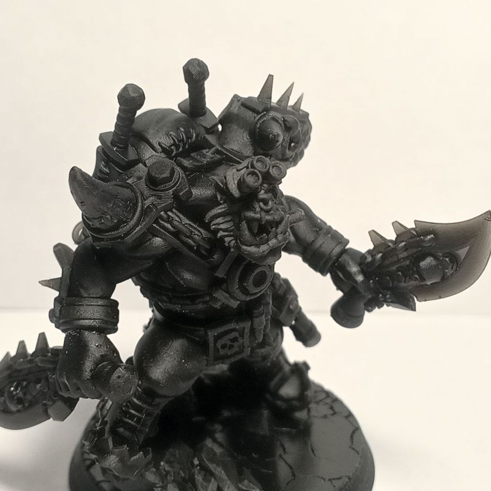 Orks Boss Smirknife, proxy miniature, character, 28mm heroic scale unpainted resin, view 5