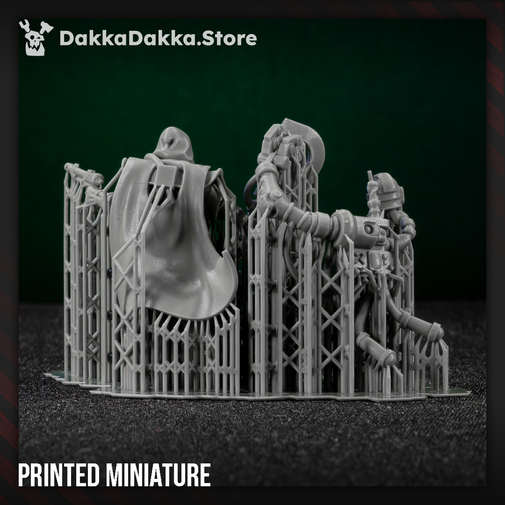 Tech Priests Archimech Engineer, 28mm heroic scale unpainted resin, view 5