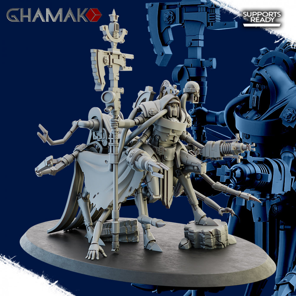 Cult Of Mars Lord Of Olympus, Tech Priests proxy miniature, character, 28mm heroic scale unpainted resin