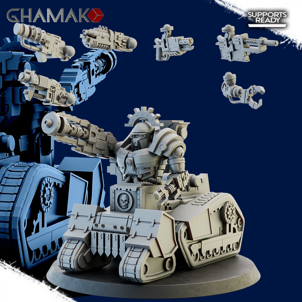 Tech Priests Cult Of Mars Martian Annihilators (3 Units), 28mm heroic scale unpainted resin, view 3