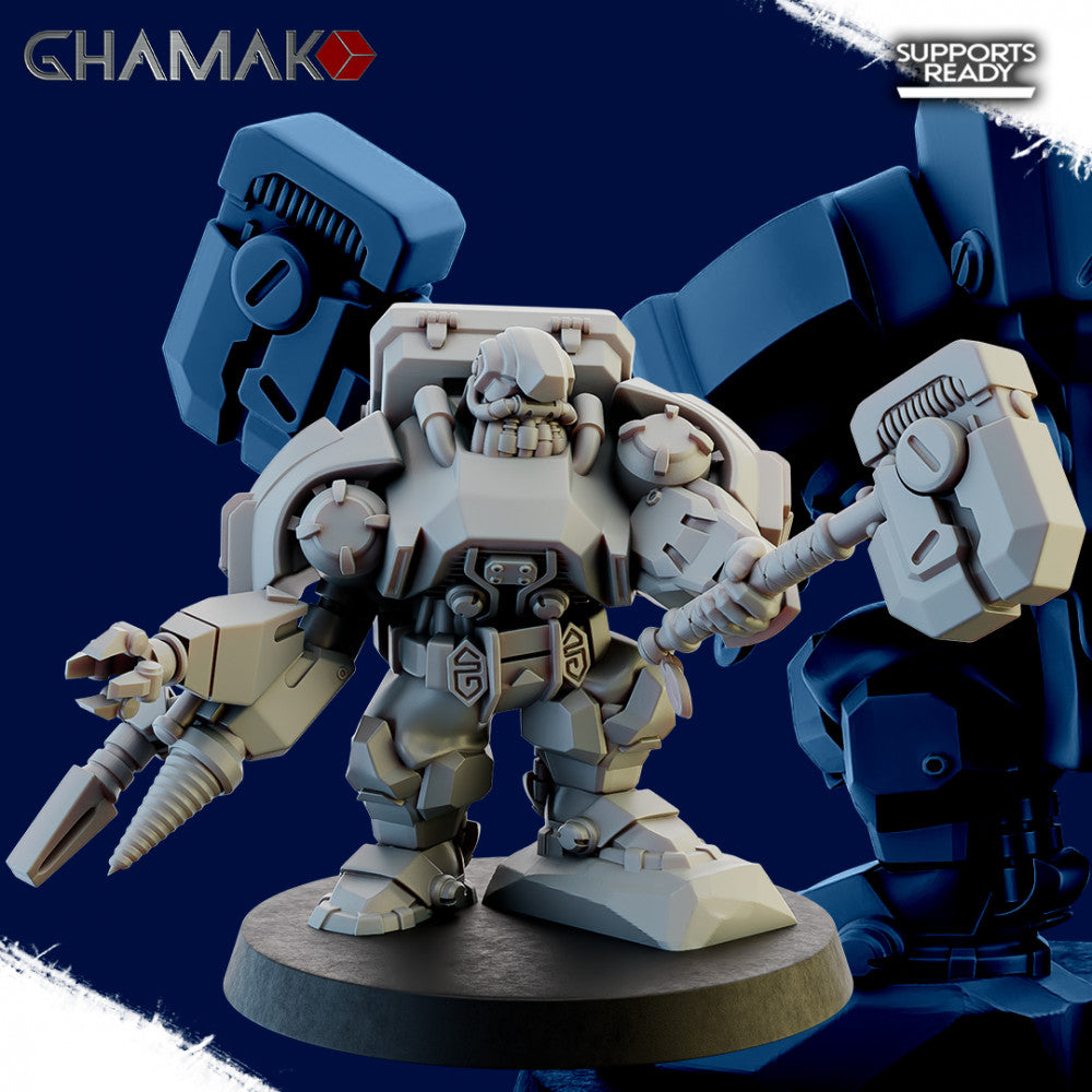 Space Dwarf Iron Doc, proxy miniature, 28mm heroic scale unpainted resin