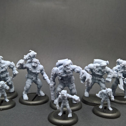 Orks Kommando Blitz Squad (8 Units), 28mm heroic scale unpainted resin, view 2