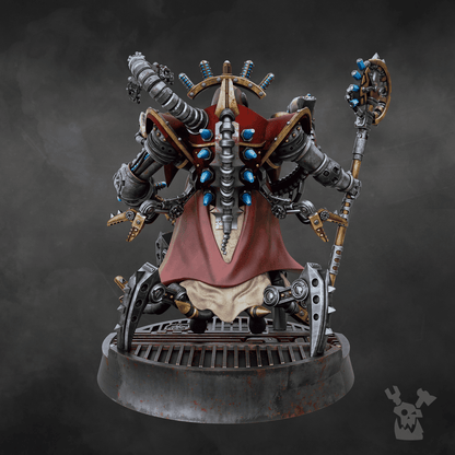 Machine Cult Kardinal, Tech Priests proxy miniature, 28mm heroic scale unpainted resin, view 8