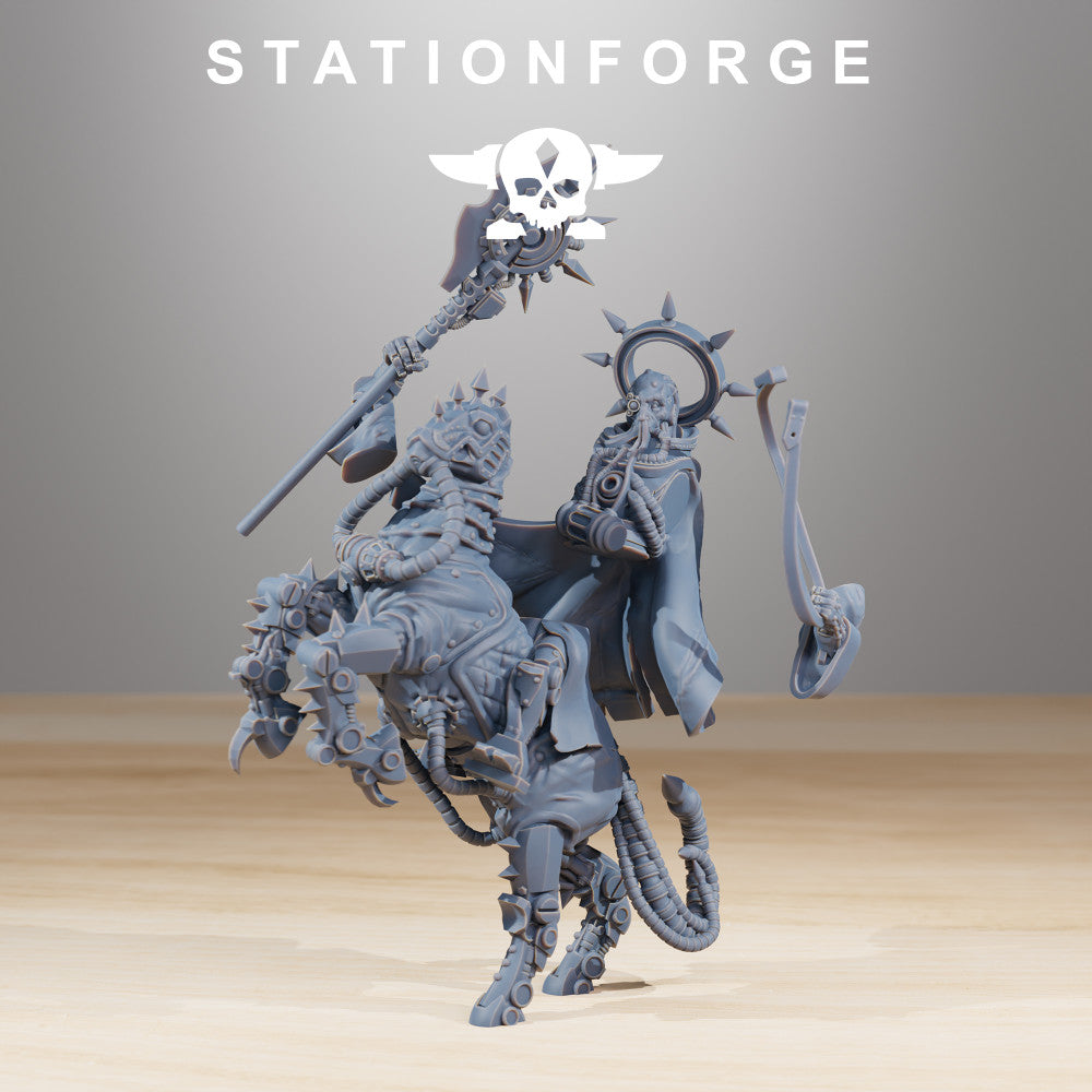 Scavenger The Fallen, Tech Priests proxy miniature, character, 28mm heroic scale unpainted resin, view 3