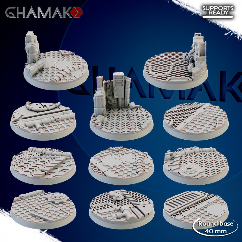 Space Knights 40 Mm Bases (11 Units), 28mm heroic scale unpainted resin