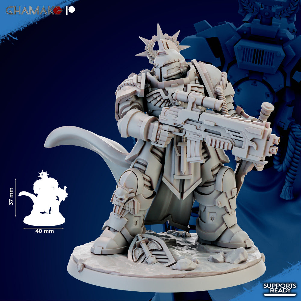 Space Knights Centurion, proxy miniature, 28mm heroic scale unpainted resin