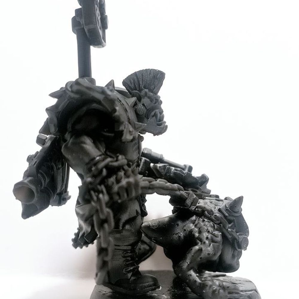 Orks Zargok Da Hogmasta, proxy miniature, 28mm heroic scale unpainted resin, view 7