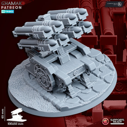 Iron Korps Heavy Support Team With Rocket Launcher, Imperial Army proxy miniature, squad, 28mm heroic scale, view 4