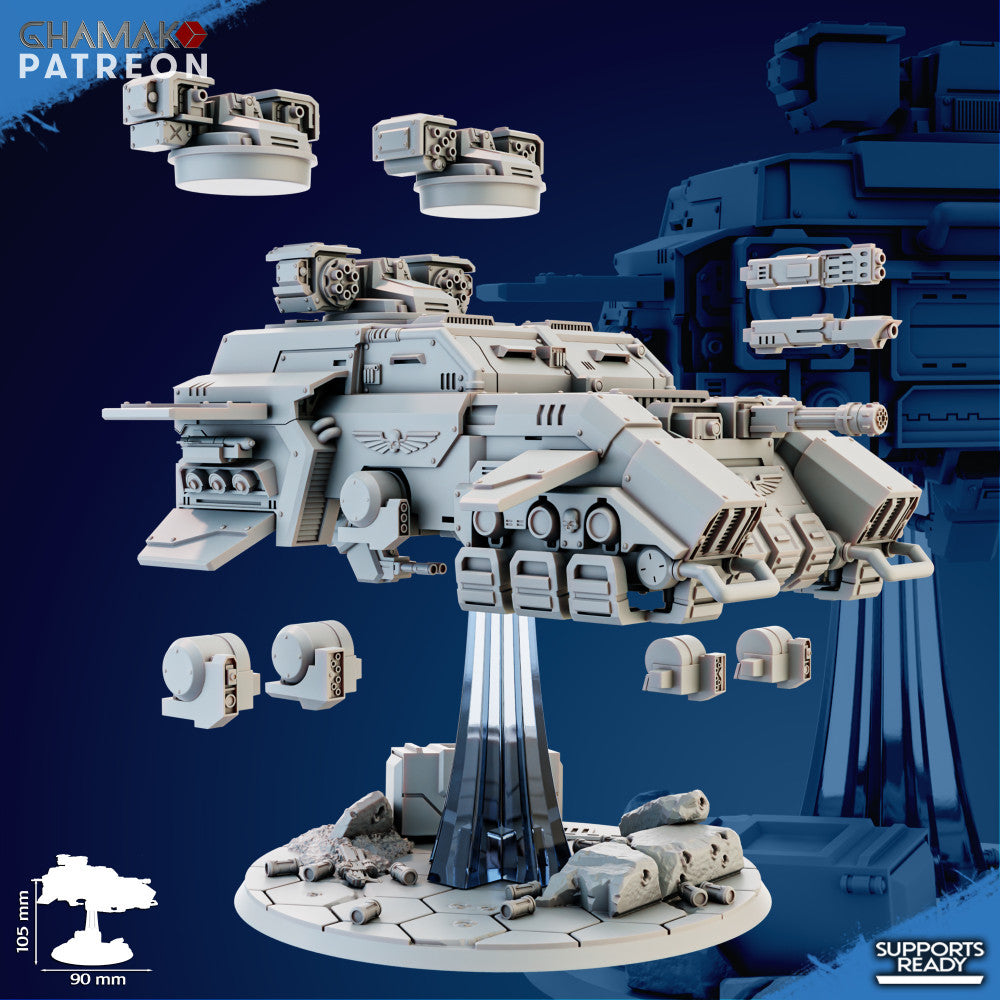 Space Knights Skyrunner, proxy miniature, 28mm heroic scale unpainted resin, view 2