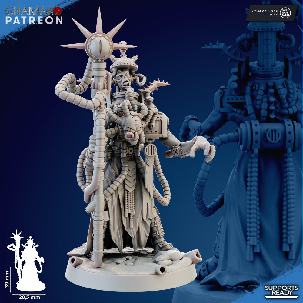 Iron Korps Devoted Psyker, Imperial Army proxy miniature, character, 28mm heroic scale unpainted resin