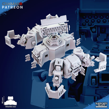 Space Knights Terran Bunker, proxy miniature, terrain, 28mm heroic scale unpainted resin, view 2