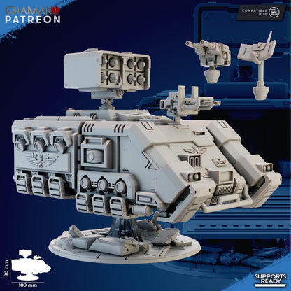 Space Knights Apc Ajax, proxy miniature, transport, 28mm heroic scale unpainted resin