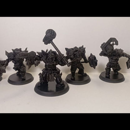 Orks Head Crackaz Mob, proxy miniature, squad, 28mm heroic scale unpainted resin, view 9