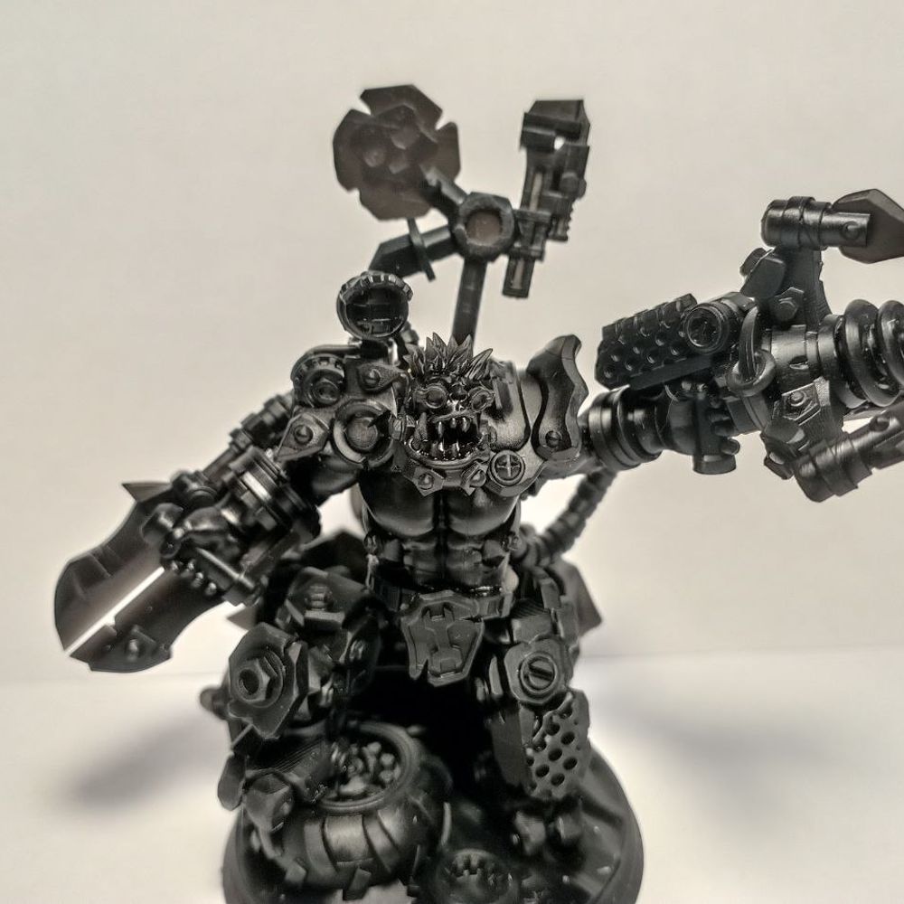 Orks Nikk Da Tech, proxy miniature, 28mm heroic scale unpainted resin, view 8