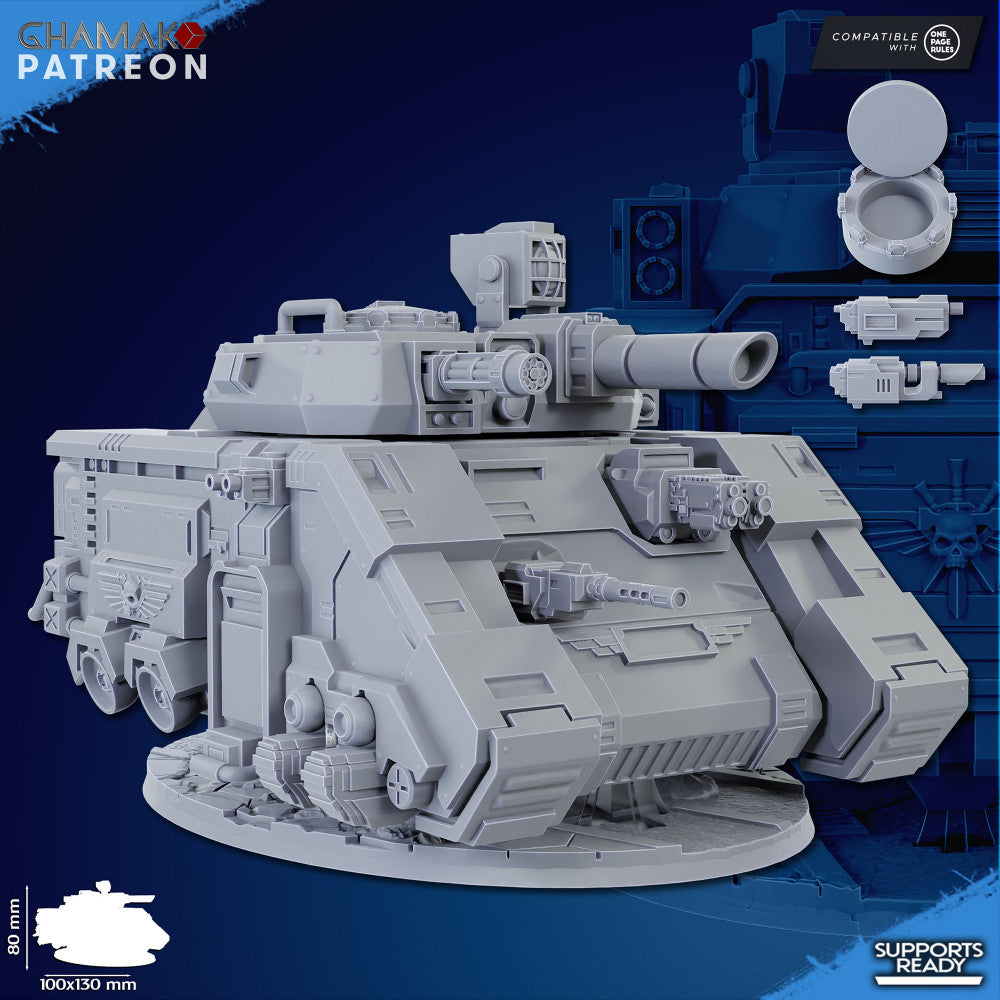 Crusader Knights Mbt Striker And Defender, proxy miniature, vehicle, 28mm heroic scale unpainted resin