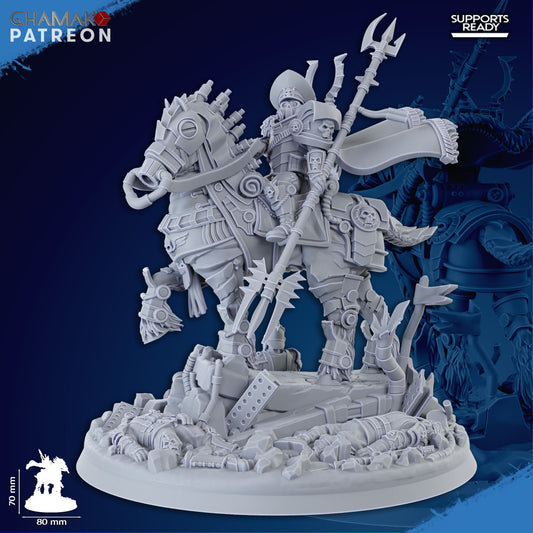 Iron Korps Lord Otto Von Zeppelin, Imperial Army proxy miniature, character, 28mm heroic scale unpainted resin, view 2
