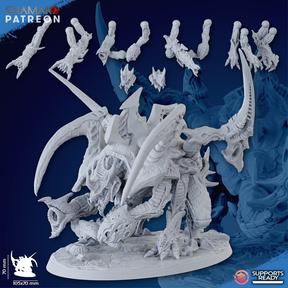 Bio Swarm Revenger Alpha, proxy miniature, monster, 28mm heroic scale unpainted resin, view 6