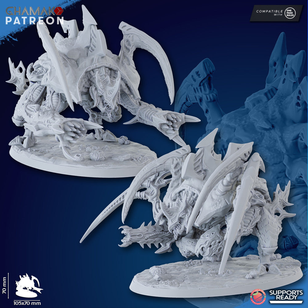 Bio Swarm Revenger Alpha, proxy miniature, monster, 28mm heroic scale unpainted resin