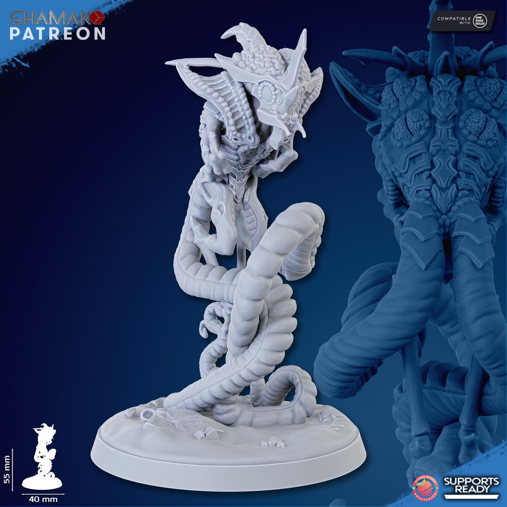 Bio Swarm Shadow Of The Synapse (3 Units), proxy miniature, squad, 28mm heroic scale unpainted resin, view 2