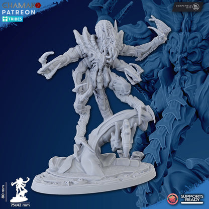 Bio Swarm Genoextractor Alpha, proxy miniature, monster, 28mm heroic scale unpainted resin
