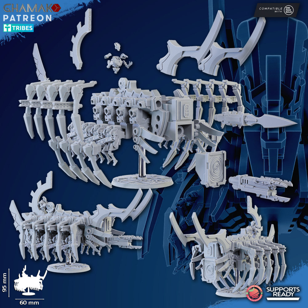 Necro Resurrection Ark, proxy miniature, 28mm heroic scale unpainted resin, view 5