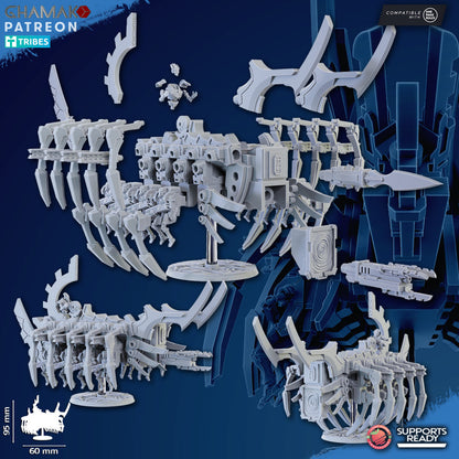 Necro Resurrection Ark, proxy miniature, 28mm heroic scale unpainted resin, view 5