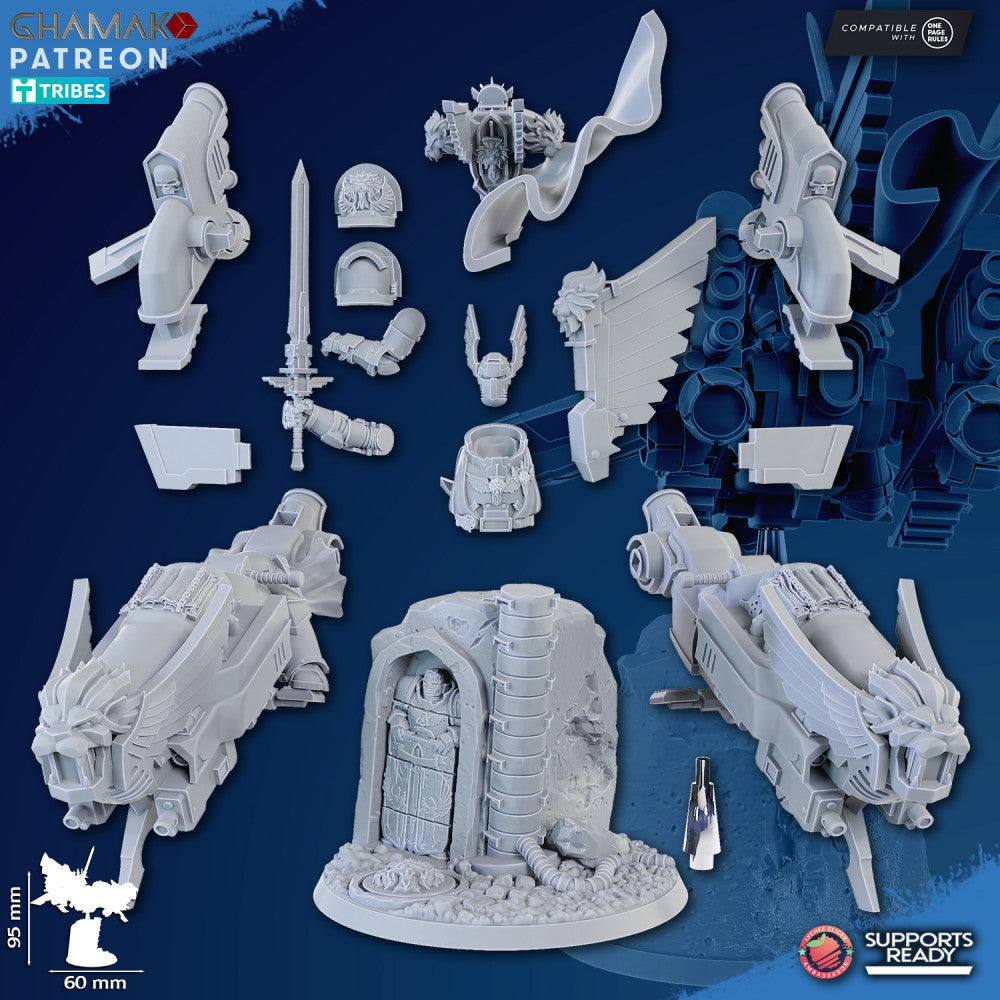 Hooded Knights Nathaniel, proxy miniature, 28mm heroic scale unpainted resin, view 2