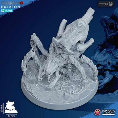 Bio Swarm Firespitters, proxy miniature, monster, 28mm heroic scale unpainted resin, view 2
