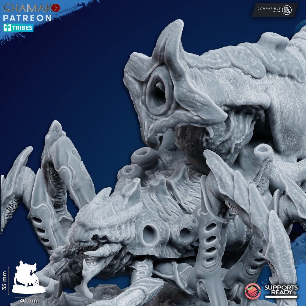 Bio Swarm Firespitters, proxy miniature, monster, 28mm heroic scale unpainted resin, view 4
