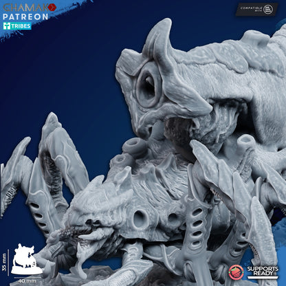 Bio Swarm Firespitters, proxy miniature, monster, 28mm heroic scale unpainted resin, view 4