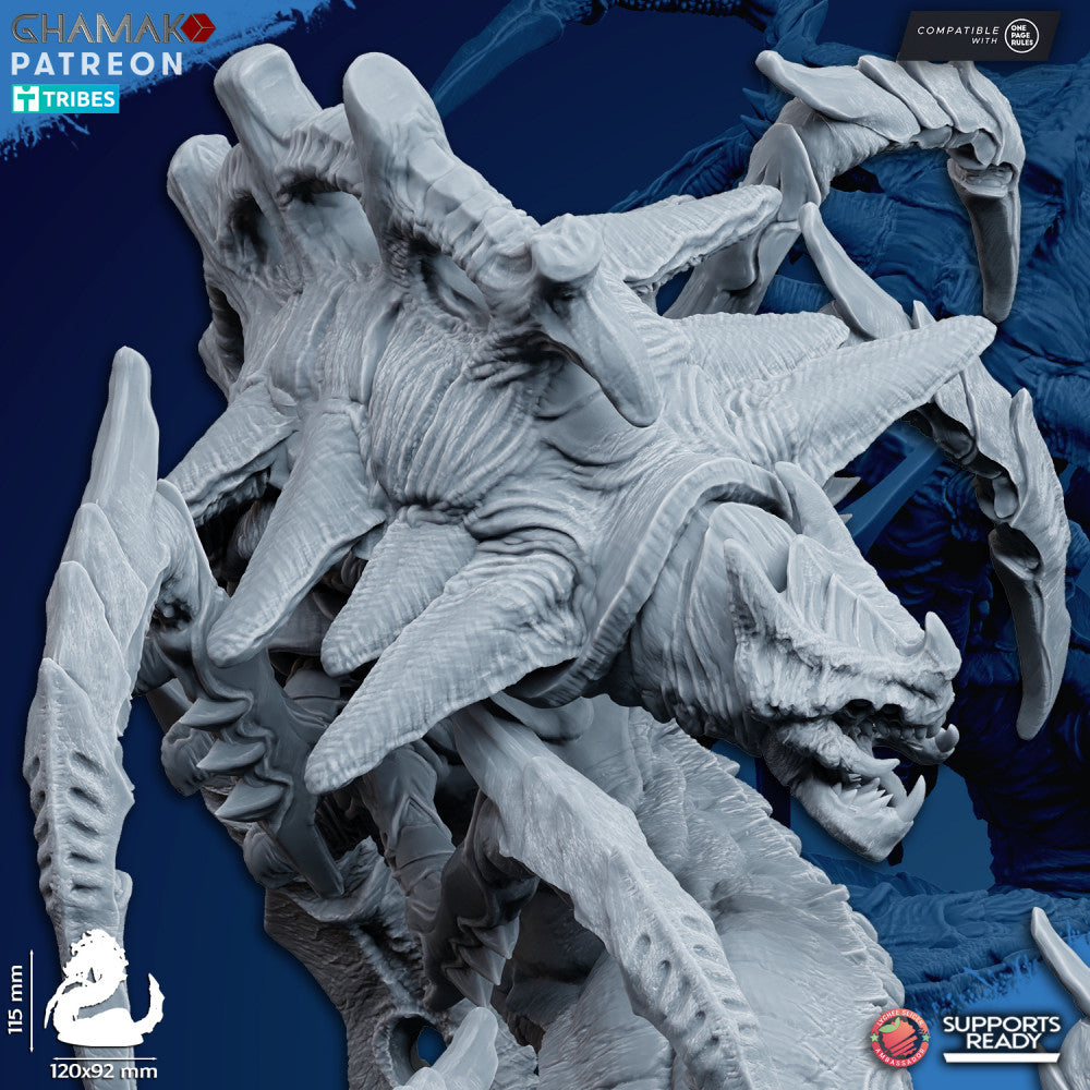 Bio Swarm Tremor, proxy miniature, monster, 28mm heroic scale unpainted resin, view 4