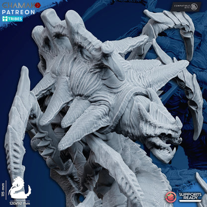 Bio Swarm Tremor, proxy miniature, monster, 28mm heroic scale unpainted resin, view 4