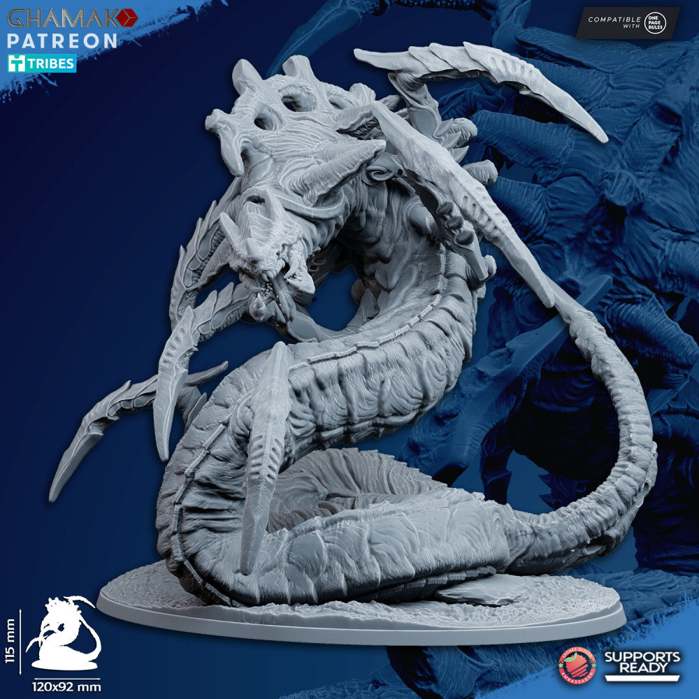 Bio Swarm Tremor, proxy miniature, monster, 28mm heroic scale unpainted resin