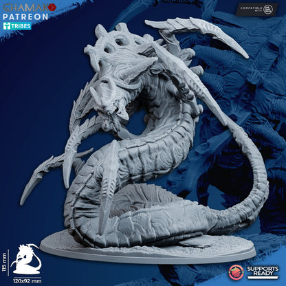 Bio Swarm Tremor, proxy miniature, monster, 28mm heroic scale unpainted resin