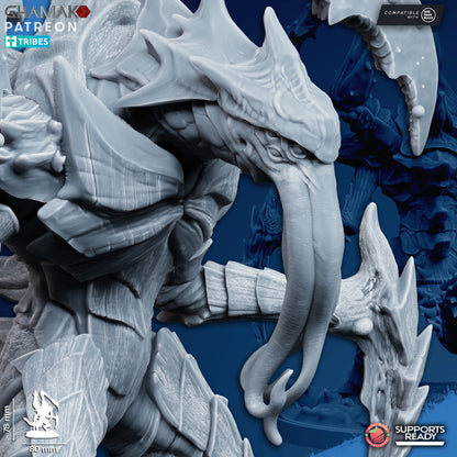 Bio Swarm Silent Reaper, proxy miniature, monster, 28mm heroic scale unpainted resin, view 4