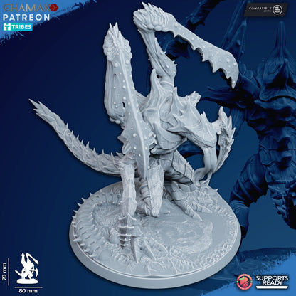 Bio Swarm Silent Reaper, proxy miniature, monster, 28mm heroic scale unpainted resin