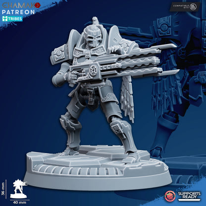 Necro Supreme Guard (2 Units), proxy miniature, squad, 28mm heroic scale unpainted resin, view 4