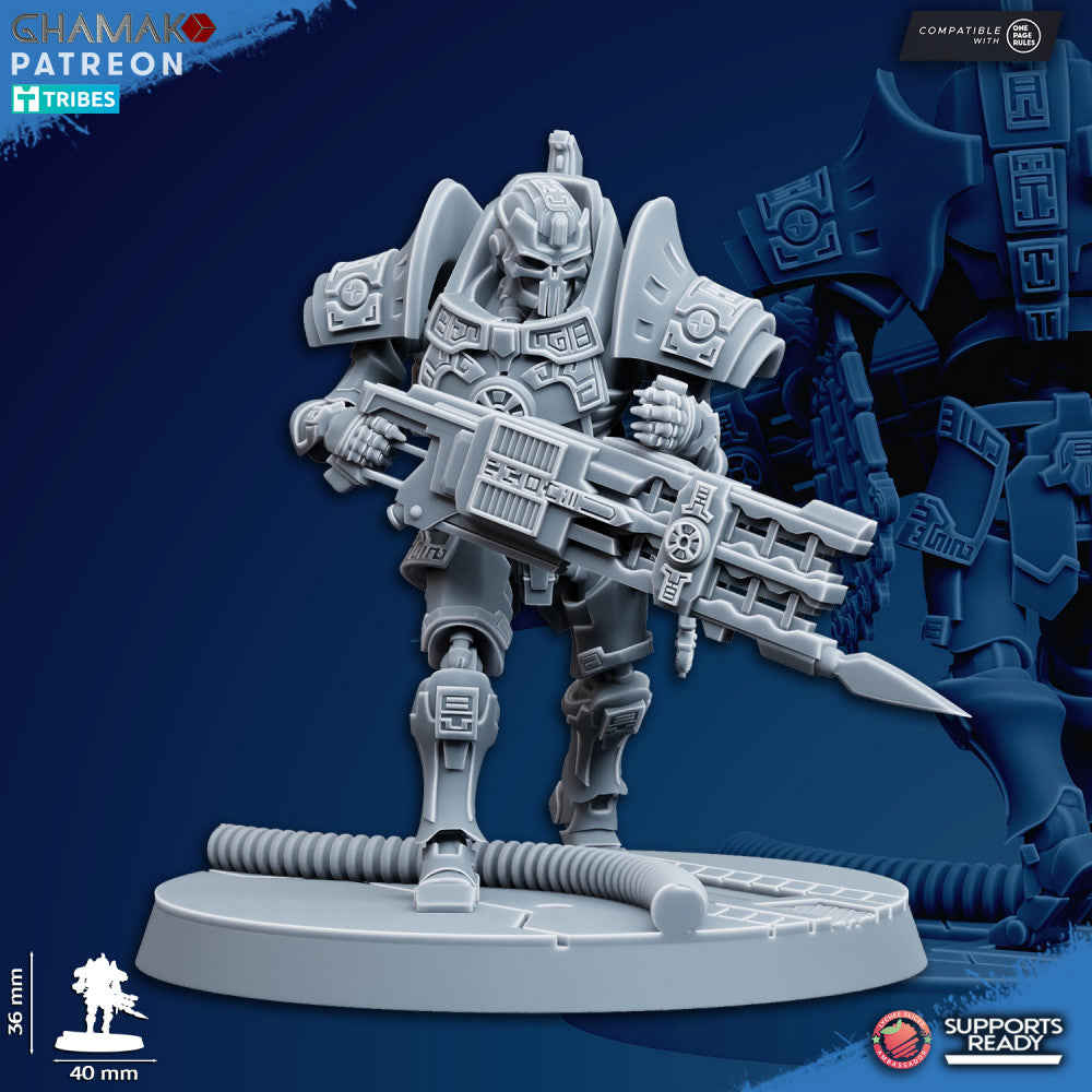 Necro Supreme Guard (2 Units), proxy miniature, squad, 28mm heroic scale unpainted resin, view 2