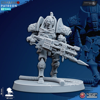 Necro Supreme Guard (2 Units), proxy miniature, squad, 28mm heroic scale unpainted resin, view 2