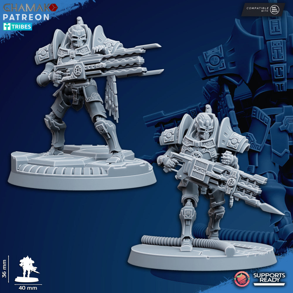Necro Supreme Guard (2 Units), proxy miniature, squad, 28mm heroic scale unpainted resin